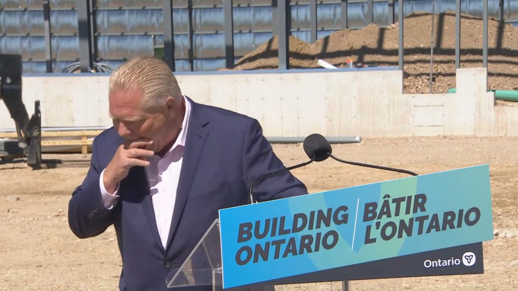 Doug Ford Swallows A Bee, and laughs about it :)